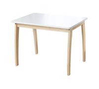 Table Enfant en Bois Massif - ROBA - Meubles pour Tout-Petits - À Partir de 2 Ans - Naturel / Blanc