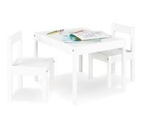 Table enfant Sinna Blanc 64x50cm + 2 chaises Blanc G