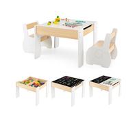 Giantex Table Enfants avec 2 Chaises et Tableau Amovible, Espace de Rangement