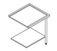 Table Entrée et Sortie en Angle Lave-Vaisselle à Capot Paniers 600 x 500 - Accrochage Droite/Gauche - L 700 mm - Elettrobar