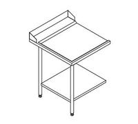 Table Entrée et Sortie en Angle Lave-Vaisselle à Capot Paniers 600 x 500 - Accrochage Gauche - L 700 mm - Elettrobar - - Acier ino