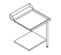 Table Entrée et Sortie pour Lave-Vaisselle à Capot - Configuration en Ligne - Accrochage Droite - Elettrobar - - Acier inoxydable