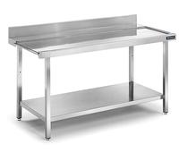 Table Entrée/Sortie en Inox Murale avec Étagère - Distform