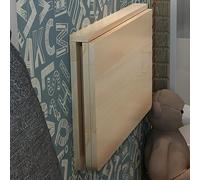 Table Escamotable Murale en Pin Massif Bureau Pliant Lourd pour Buanderie et Cuisine Étagère Rabattable Gain de Place avec Support Antirouille Multifonction Bar/Chambre/Bureau 120x50cm/47x20in