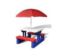 Table De Pique-Nique Pour Enfants Avec Parasol Multicolore