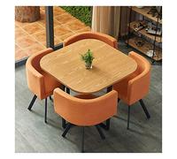 Table et chaise combinées pour réception, chaises de bureau, balcon, salon, table combinée de réception, tables de négociation, chaises de boulangerie, table de café, table quatre chaï (orange)