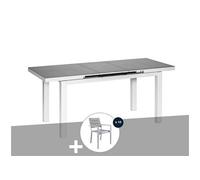 Table Et Chaise De Jardin En Aluminium Gris Perle Ibiza Perle Avec 10 Chaises - Jardiline Multicolore