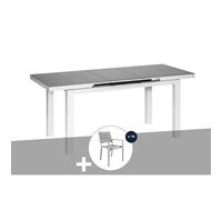 Table Et Chaise De Jardin En Aluminium Gris Perle Ibiza Perle Avec 10 Chaises - Jardiline Multicolore