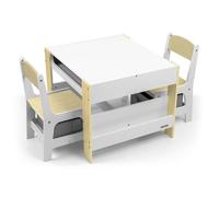 Table et chaises - MILLY MALLY - Sven Natural - Bois massif - 2 places - Bureau enfant