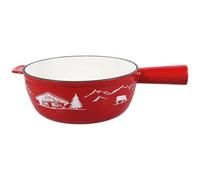 Poêlon savoyard en fonte émaillée 24cm rouge Table&cook SH003 rouge G