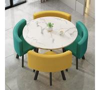 Table et jeu de chaises de la salle de réception de bureau, table et chaise de négociation, réunions de bureau de vente de petites tables rondes, table basse de la salle des affaires (couleur: jaune