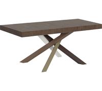 Table extensible 140/400x90 cm Volantis Premium noyer pieds multicolores 4/C