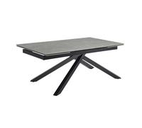 Table extensible 180/260 cm céramique gris marbré pied torsadé - ARIZONA 05 Meubletmoi