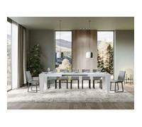 Table extensible 6 à 12 personnes blanc Kristo L 180 à 284 cm