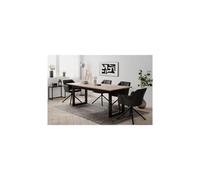 Table extensible 80C - 200-240 x 75 x 90 cm - Chene artisan / anthracite - 1 exension de 40 cm inclue - 12 personnes