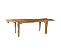 Table extensible 90-170x90cm - Bois massif d'acacia laqué (Miel) - OXFORD #0118