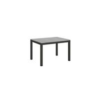 Table extensible 90x120/224 cm Everyday Evolution Ciment cadre Anthracite -
