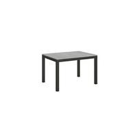 Table extensible 90x120/224 cm Everyday Evolution Ciment cadre Anthracite -