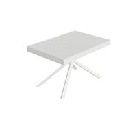 Table extensible 90x120/224 cm Niket frne blanc pieds blanc