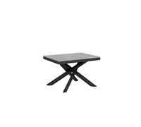 Table extensible 90x120/224 cm Volantis Evolution Ciment cadre Anthracite -