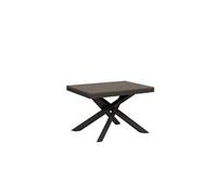 Table extensible 90x120/224 cm Volantis Evolution Noyer cadre Anthracite -