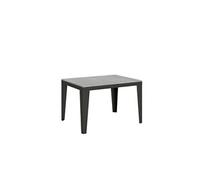 Table extensible 90x120/380 cm Flame Evolution Ciment cadre Anthracite -