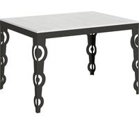 Table extensible 90x120/380 cm Karamay Evolution Frêne Blanc structure Anthracite