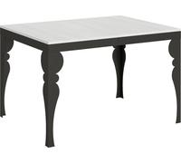 Table extensible 90x120/380 cm Paxon Evolution Frêne Blanc structure Anthracite