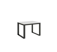 Table extensible 90x120/380 cm Tecno Evolution Frêne Blanc cadre Anthracite -