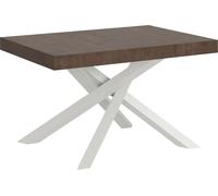 Table extensible 90x120/380 cm Volantis noyer structure blanc