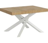 Table extensible 90x120/380 cm Volantis Premium chêne nature structure blanc