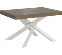 Table extensible 90x120/380 cm Volantis tourterelle structure blanc