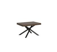 Table extensible 90x130/234 cm Famas Noyer cadre Anthracite -