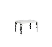 Table extensible 90x130/234 cm Karamay Frêne Blanc cadre Anthracite -