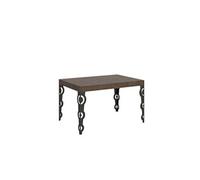 Table extensible 90x130/234 cm Karamay Noyer cadre Anthracite -