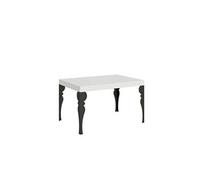 Table extensible 90x130/234 cm Paxon Frêne Blanc cadre Anthracite -
