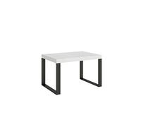 Table extensible 90x130/234 cm Tecno Premium Frêne Blanc cadre Anthracite -