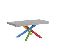 Table Extensible 90x130/234 cm Volantis Premium Gris Béton Cadre 4/B