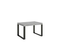 Table extensible 90x130/390 cm Tecno Ciment cadre Anthracite -