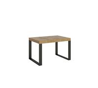 Table extensible 90x130/390 cm Tecno Premium Chêne Nature cadre Anthracite -