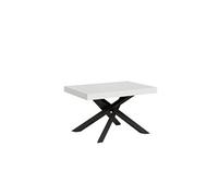 Table extensible 90x130/390 cm Volantis Frêne Blanc cadre Anthracite -