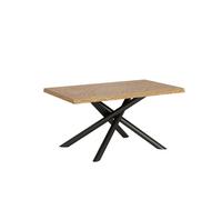 Table extensible 90x160/260 cm Vindral pieds anthracite écorcés
