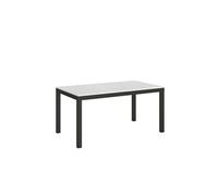 Table extensible 90x160/264 cm Everyday Evolution Frêne Blanc cadre Anthracite -