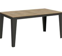 Table extensible 90x160/264 cm Flame Evolution Chêne Nature Structure Anthracite