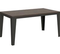 Table extensible 90x160/264 cm Flame Evolution Noyer Structure Anthracite