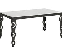 Table extensible 90x160/264 cm Karamay Evolution Frêne Blanc structure Anthracite