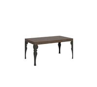 Table extensible 90x160/264 cm Paxon Noyer cadre Anthracite -