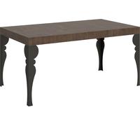 Table extensible 90x160/264 cm Paxon Noyer Structure Anthracite