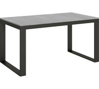 Table extensible 90x160/264 cm Tecno Evolution Cement structure Anthracite