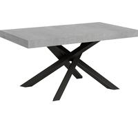 Table extensible 90x160/264 cm Volantis Cemento structure Anthracite